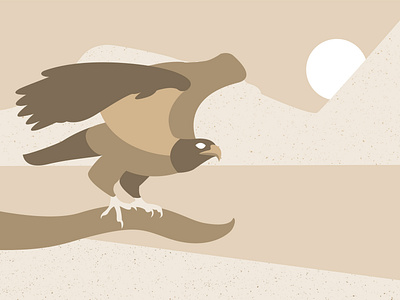 Brown Eagle bird eagle flat design illustration vector