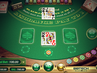 Bbtech Blackjack UI Design 3d casino design game ui