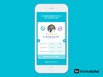 Schedule Appointment - Doctors app appointment booking branding card doctor ios medical mobile profile schedule ux