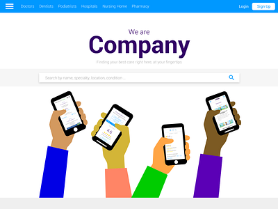 Material Design Splash Page