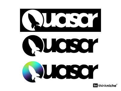 Quasar brand agency branding dailylogochallenge gradient icon icon design logo logo a day logo design quasar rocket rocket ship rocketship space text design ui