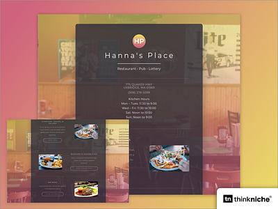 Hanna's Pub brand design branding branding agency food gradient logo photography branding restaurant branding restaurant design restuarant ui website