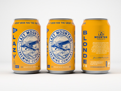 LMB Co. Lazy Blonde beer branding beer can beer label craftbeer illustration package design
