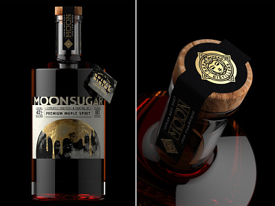 MoonSugar Maple Spirit bottle packaging branding design label design liquor label package design packaging