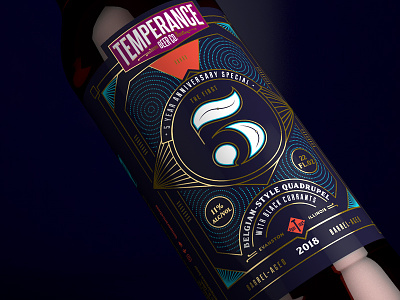 The First 5 Years - Temperance Beer Co. Quadrupel beer branding beer label package design packaging