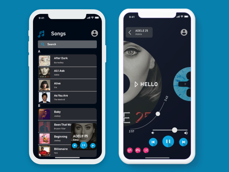 Music Player UI by Lanre Fadire on Dribbble