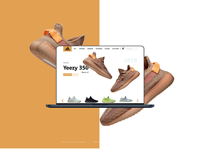 Concept product page design for Yeezy 350