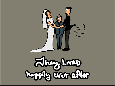 Happily Ever After cartoon happily ever after illustration wedding