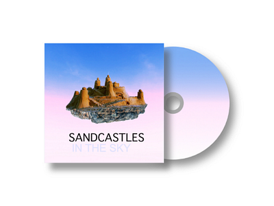 Sandcastles In The Sky album art design floating graphic island sandcastle sandcastles sky