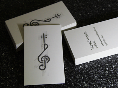 Naomi's Business Card business card design graphic lessons naomi teacher violin