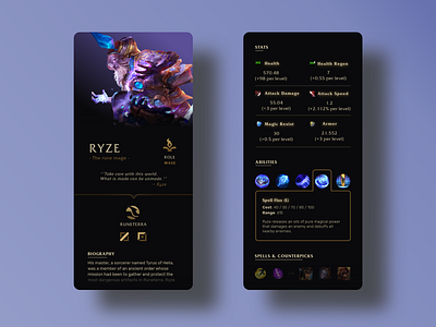 League of Legends App Concept