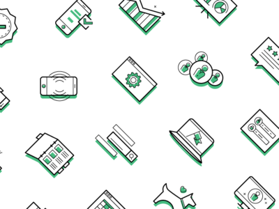 Icon Set: PatientPop brand icon set iconography vector