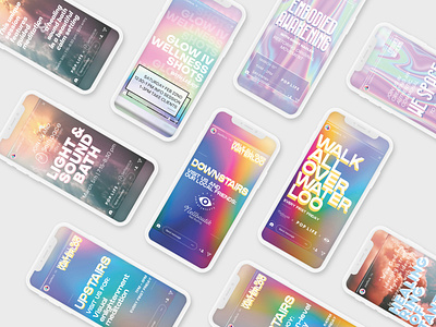 Pop Life Instagram Stories branding design holographic illustration illustrator iridescent minimal type typography web