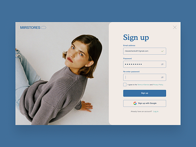 Sign up form — #Daily UI 001 daily ui online store shop ui ux website