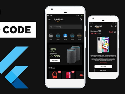 Amazon Mobile App - Dark Mode - Flutter UI 2020 flutter flutter ui speed code