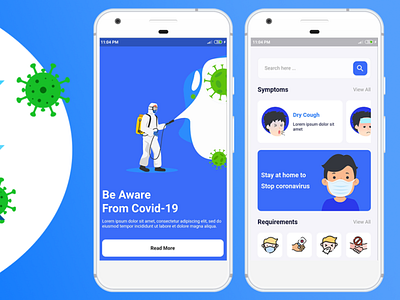 Covid19 mobile app concept