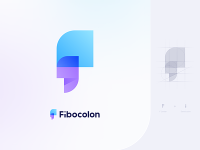 Fibocolon Logo Design branding f f logo logo logo design logodesign minimal semicolon semicolon logo visual identity