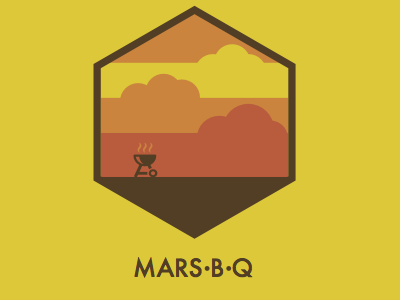 Mars-B-Q badge education space