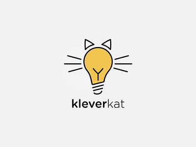 Kleverkat Logo branding design illustration logo typography