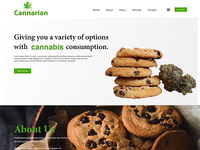 Cannabis Confectionery Landing Page