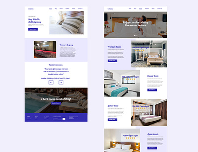 Hotel Website blue branding design holiday hotel illustration life lodge luxury purple ui ui ux ui design ux website