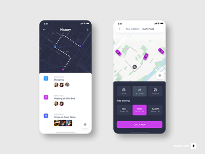 Navigation app UI