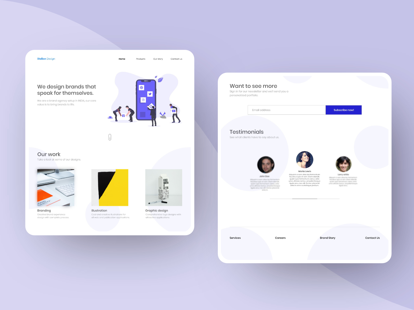 Stallion design landing page by Prabhav Singh on Dribbble