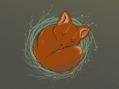 Little Fox animal cute fox illustration little
