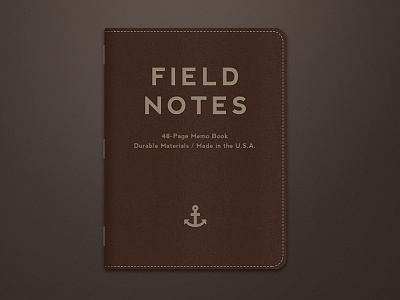 Leather Bound Field Notes anchor captain draplin field field notes fieldnotes hipster leather bound notes sailor zack andrews