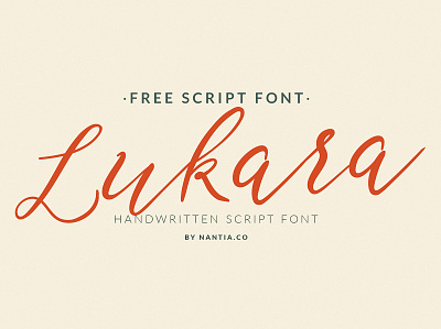 Lukara Script Font Calligraphy free font freebie nantiaco fonts