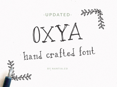 OXYA Hand crafted Font greek greek font handwritten font nantiaco fonts typeface