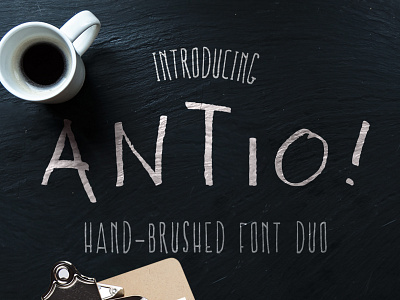 ANTIO! Prokopis | Greek Font Duo brush font brushed font greek font handwritten font nantiaco fonts