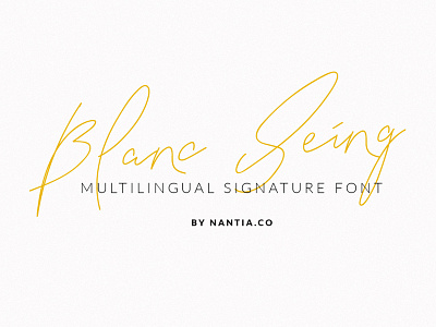 Script Font Calligraphy Blanc Seign greek font handwritten font nantiaco fonts signature font typeface