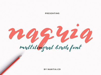 Naquia Brush Greek Font brushed font greek greek font handwritten font nantiaco fonts typeface