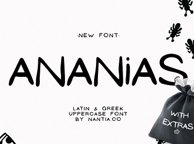 Ananias Doodle Font greek font handwritten font nantiaco fonts typeface