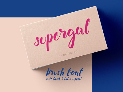 supergal brush font brush font greek font handwritten font nantiaco fonts