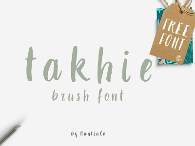 Takhie Brush Font - Free Download brushed font free font greek font handwritten font nantiaco fonts