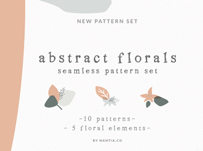Abstract floral pattern set abstract design abstract floral floral floral design graphic design resources illustration nantiaco graphics seamless patterns surface pattern vector artwork