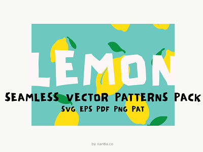Lemon Seamless Vector Patterns Pack lemon patterns seamless patters surface patterns vector patterns vectorart