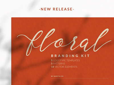 Floral Branding Kit Template branding design design resources nantiaco graphics template