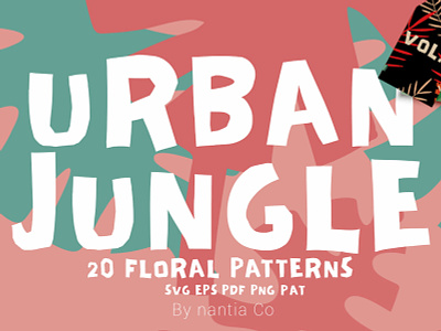 Seamless Patterns 20 x Urban Jungle Vol 3 monstera leaves pattern seamless patterns urban jungle illustrations vector patterns