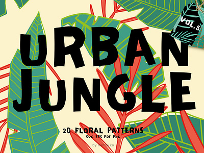 Seamless Patterns Urban Jungle Vol 5 by Konstantina Louka on Dribbble