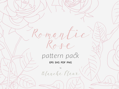 Romantic rose pattern pack