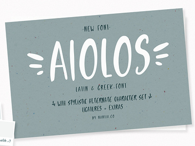 Aiolos greek doodle font