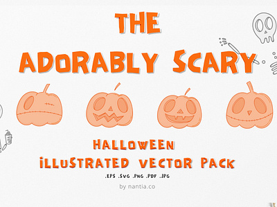 Adorably Scary Halloween Pack halloween halloween design halloween graphics nantiaco graphics