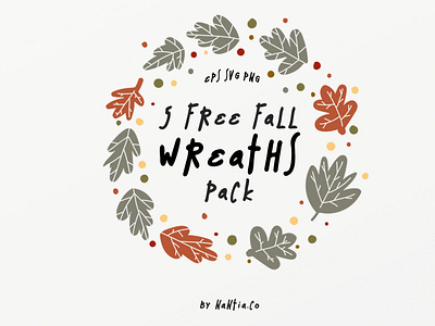 Free Fall Wreaths Vector Pack fall graphics free fall wreaths nantiaco fonts nantiaco graphics