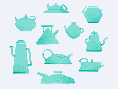 Teapots. art direction branding design graphic design icon identity illustration vector