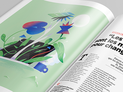 Management Magazine. art direction digital drawing ecology graphic design illustration print vector