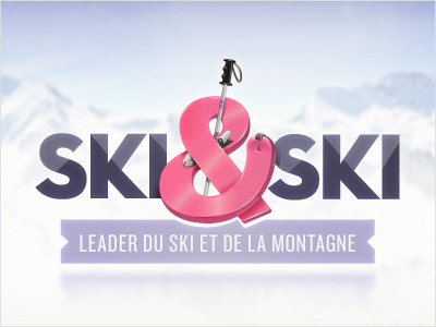 Ski & Ski identity logo design ski