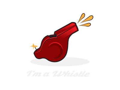 Imawhistle brand funny icon illustration logo pun red whistle